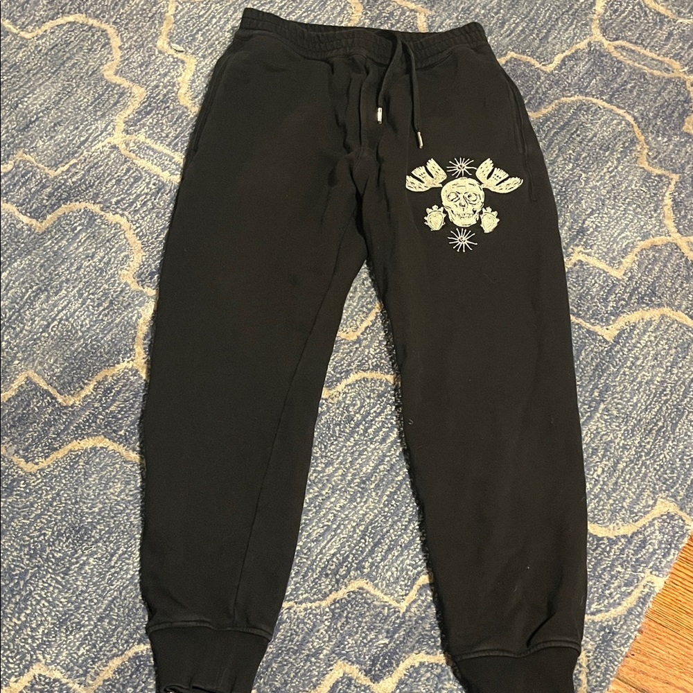 Alexander McQueen Black Graphic Track Joggers